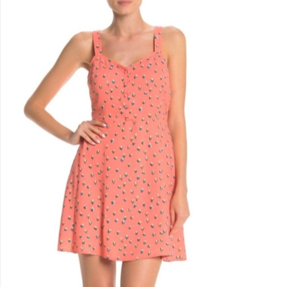 NWT Abound Fit & Flare Dress V-Neck Button dress | Size S